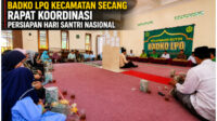 BADKO LPQ Kecamatan Secang menggelar selapanan dan rapat koordinasi di Desa Ngabean Magelang. Pertemuan membahas persiapan Hari Santri Nasional