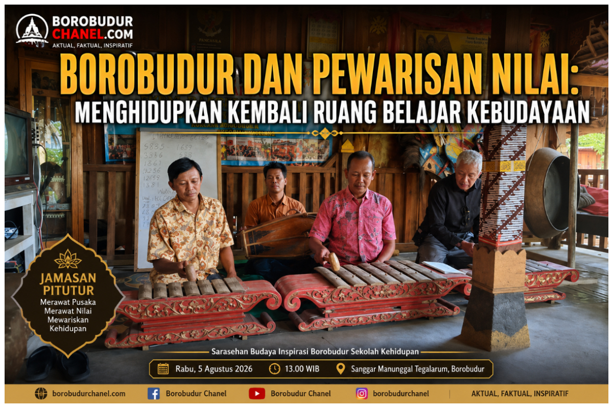 BOROBUDUR DAN PEWARISAN NILAI MENGHIDUPKAN KEMBALI RUANG BELAJAR KEBUDAYAAN. foto istimewa