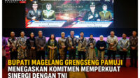 Bupati Kabupaten Magelang Grengseng Pamuji di Acara lepas Sambut Kodim 07 05 Magelang hari ini Senin 27 07 2026