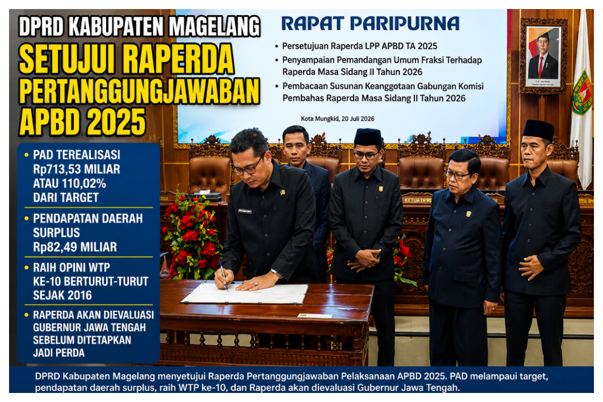 DPRD Kabupaten Magelang Setujui Pertanggung Jawaban APBD 2025. fotoistimewa