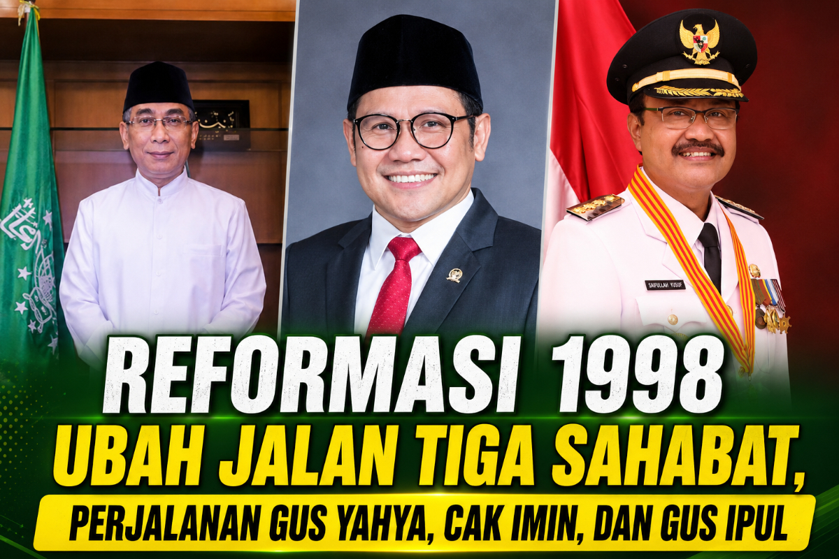 KH. Yahya Cholil Staquf Gus Yahya Muhaimin Iskandar Cak Imin Saaefulloh Yusuf Gus Ipul. foto Collage 1 2