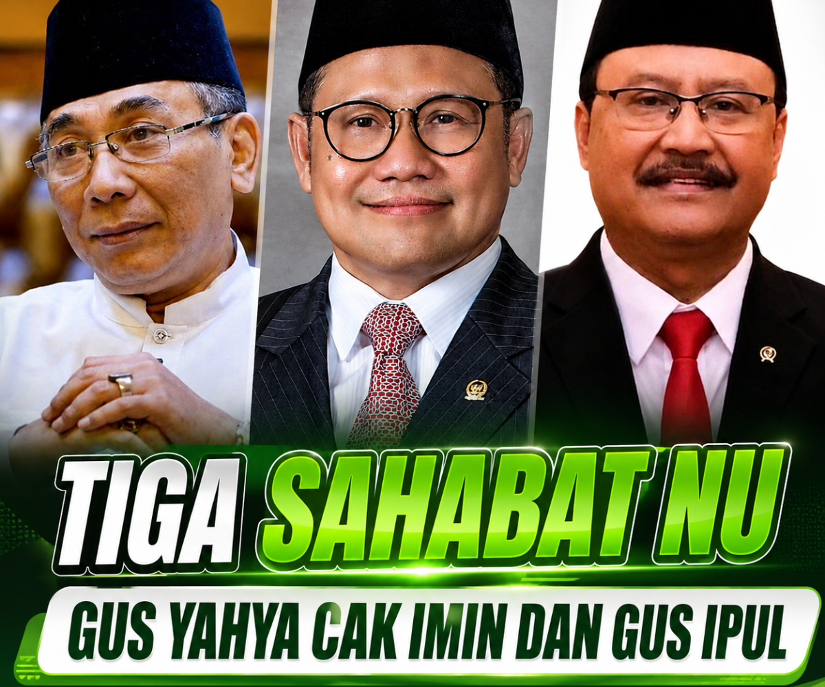 KH. Yahya Cholil Staquf Gus Yahya Muhaimin Iskandar Cak Imin Saaefulloh Yusuf Gus Ipul. foto Collage 1