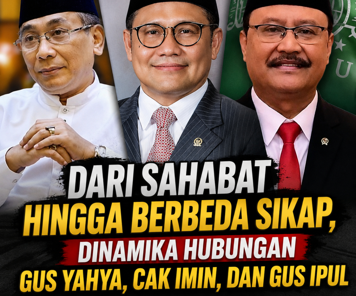 KH. Yahya Cholil Staquf Gus Yahya Muhaimin Iskandar Cak Imin Saaefulloh Yusuf Gus Ipul. foto Collage 2