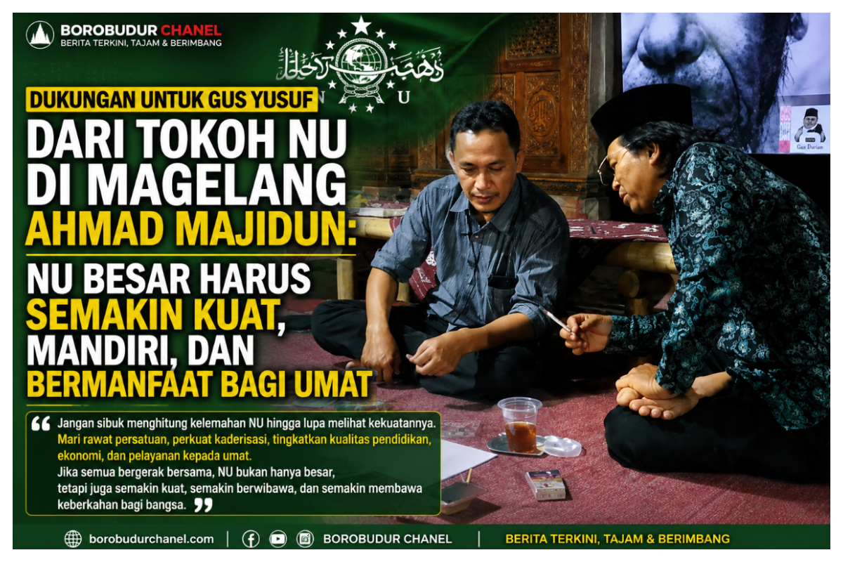 KH. Yusuf chudzori Diskusi dengan Ahamad Majidun salah satu Tokoh NU Magelang . fotojeep