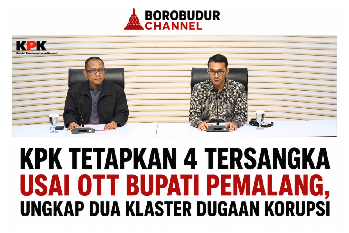 Konferensi Pers KPK terkait OTT Bupati pemalang di gedung KPK Jakarta. foto. dok KPK istimewa