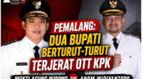 Mantan Bupati pemalang Mukti Agung Wibowo dan Bupati Sekarang ANom Widiyantoro. (foto_Istimewa) Mantan Bupati pemalang Mukti Agung Prabowo dan Bupati Sekarang ANom Widiyantoro. foto Istimewa