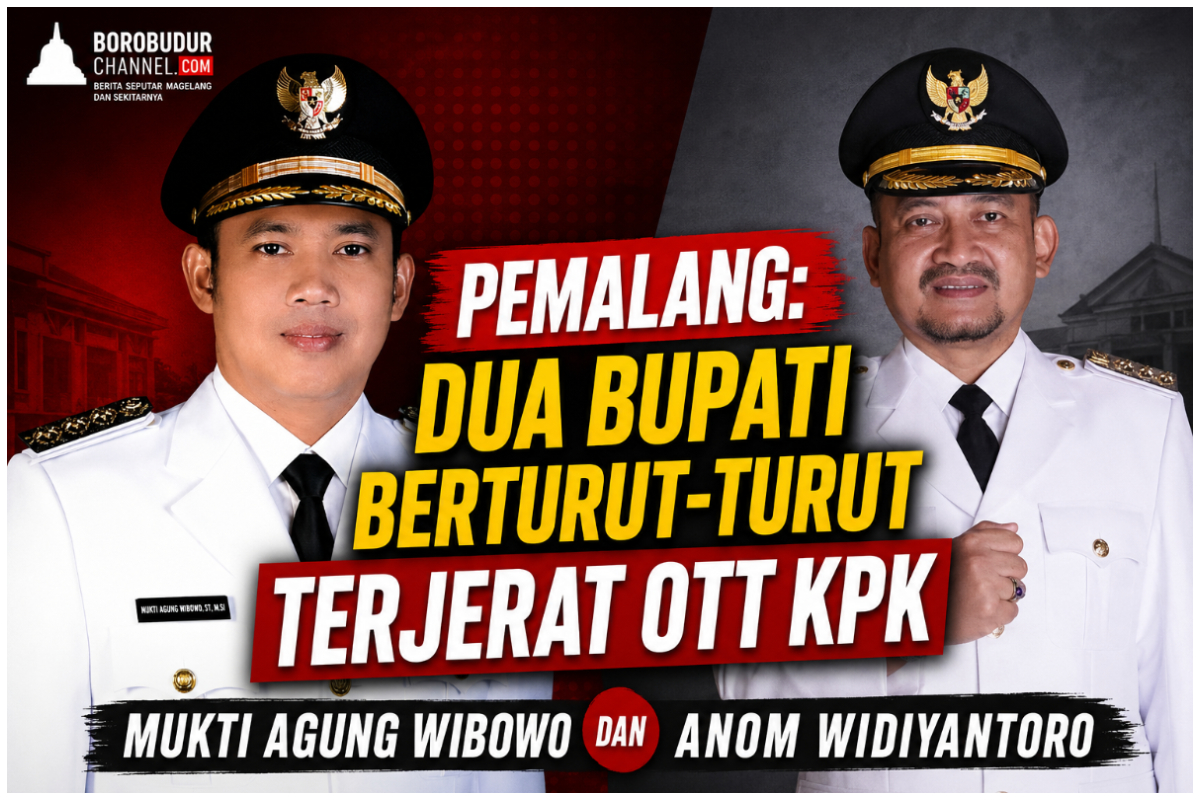 Mantan Bupati pemalang Mukti Agung Prabowo dan Bupati Sekarang ANom Widiyantoro. foto Istimewa