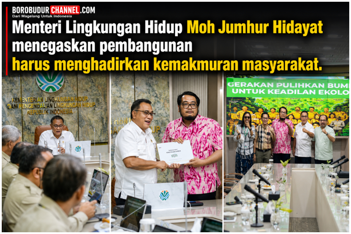Menteri Jumhur saat menerima audiensi pengurus Wahana Lingkungan Hidup Indonesia WALHI. Foto Istimewa
