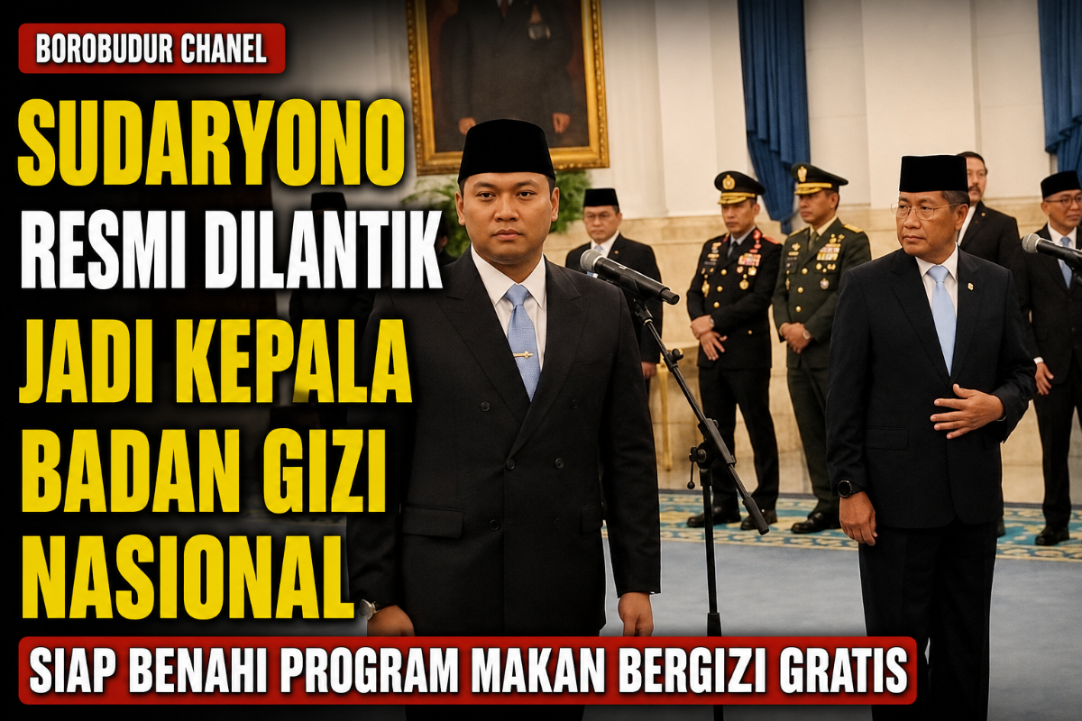 Pelantikan Sudaryono Seebagai Kepala Badan Gizi Nasional BGN Menggantikan Nanik S Deyang. fotoIstimewa 1