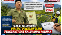 Pemkab Kulon Progo menargetkan pengadaan tanah pengganti kas Kalurahan Palihan selesai Oktober 2026. foto ilutrasii