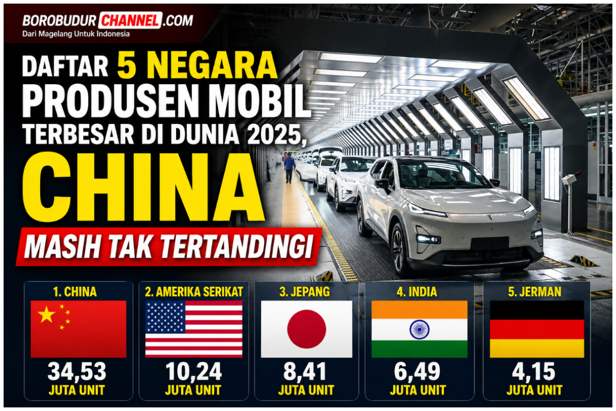 Produsen Mobil Terbesar di Dunia 2025 China Masih Mendominasi. Ilustrasi