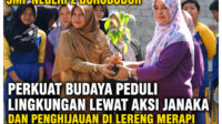 SMP Negeri 2 Borobudur Perkuat Budaya Peduli Lingkungan dengan Penghijauan di Lereng Merapi