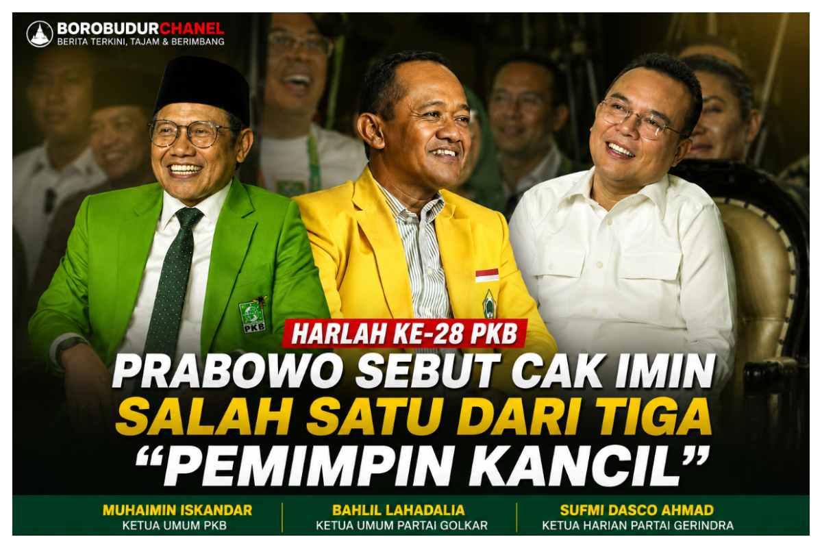 Tiga Sosok Pemimpin Kancil di Indonesia Versi Presiden Prabowo di Acra Harlah PKB ke 28 kamis 23 07 2026. foto Istimewa