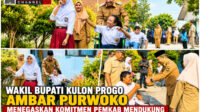 Wakil Bupati Kulon Progo Ambar Purwoko saat mengunjungi SLB Bhakti Wiyata Wates. foto Istimewa