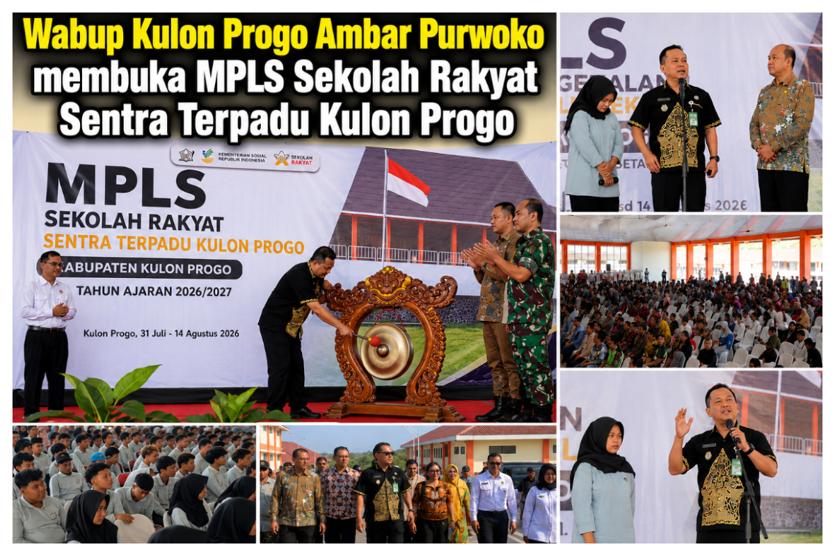 Wakil Bupati Kulon progo Ambar Purwoko membuka MPLS Sekolah Rakyat Sentra Terpadu Kulon Progo. foto istimewa