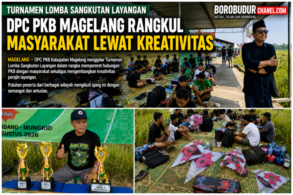 DPC PKB Kabupaten Magelang Harlah PKB Ke 28 Turnamen Lomba Sangkutan Layangan minggu 02 08 2026. foto.dokpkb