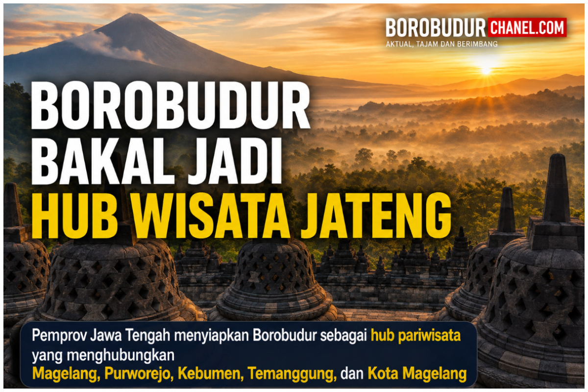 Jawa Tengah menyiapkan Borobudur sebagai hub pariwisata yang menghubungkan Magelang Purworejo Kebumen Temanggung dan Kota Magelang. Foto Ilustrasi