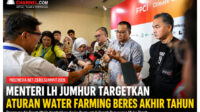Menteri Lingkungan Hidup konferensi Pers dengan wartawanTargetkan Aturan Water Farming Rampung Akhir 2026. foto Istimewa
