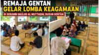 Organisasi Remaja Gentan ORGAN menggelar lomba keagamaan di Serambi Masjid Al Muttaqin minggu 02 08 2026. foto organ