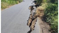 Patahan Badan Jalan dari sembilan ruas jalandi NTT . Foto Istimewa