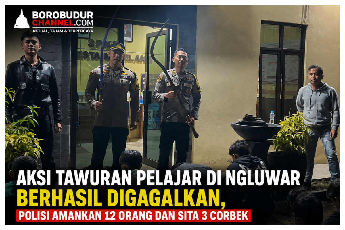 Polisi Mengamankan Sebanyak 12 orang dan tiga corbek disita sebagai barang bukti. ffoto Istimewa 1
