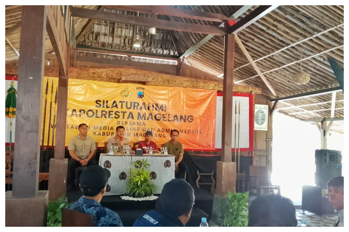 Polresta Magelang silaturahmi bersama awak media online dan pengelola media sosial di wilayah Kabupaten Magelang Rabu 26 8 2026. Foto nia
