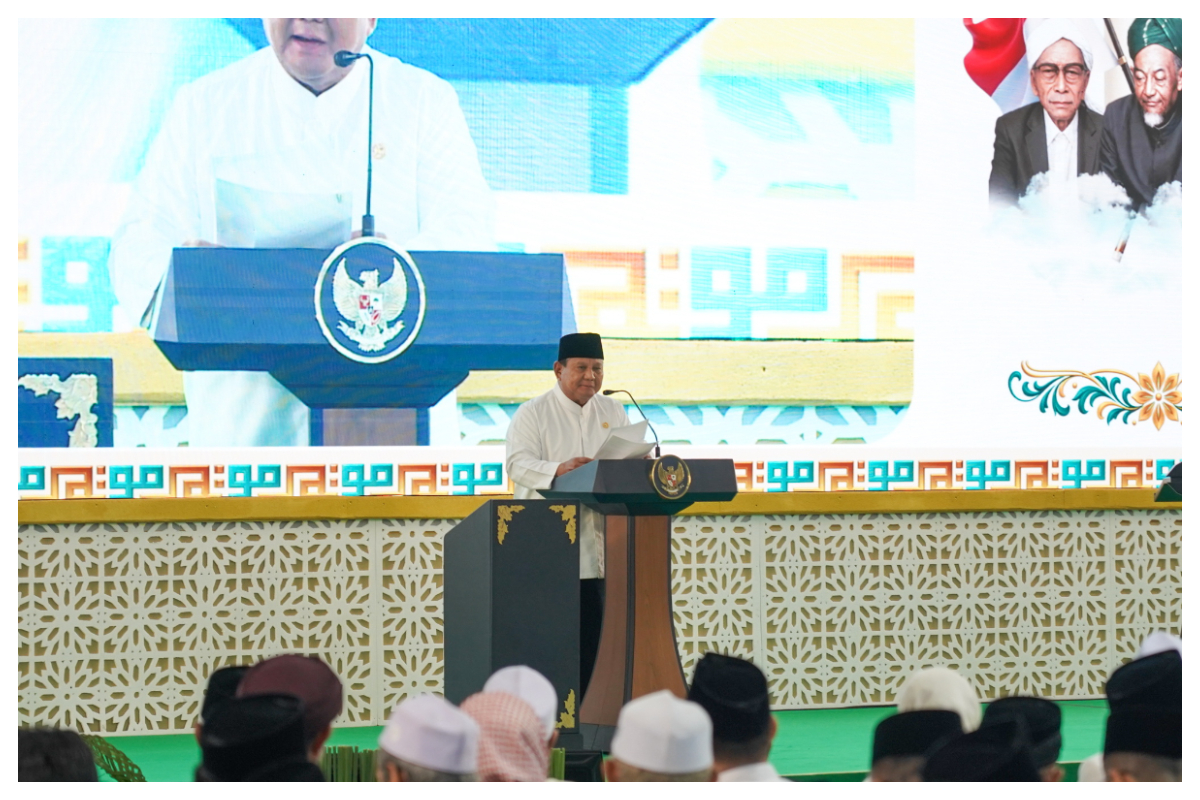 Presiden Prabowo Subianto saat membuka Muktamar ke 35 NU Kamis 27 8 2026. Foto Ist
