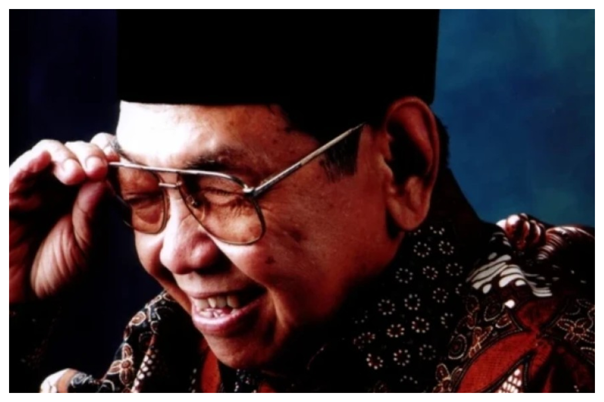 Sosok Gus Dur semasa hidupnya terkenal sangat jenaka dalam penyampaian banyak hal. Foto Pojok Gus Dur