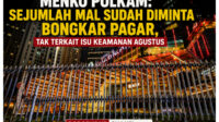 pembongkaran pagar di sejumlah pusat perbelanjaan tidak berkaitan dengan isu keamanan. foto istimewa0