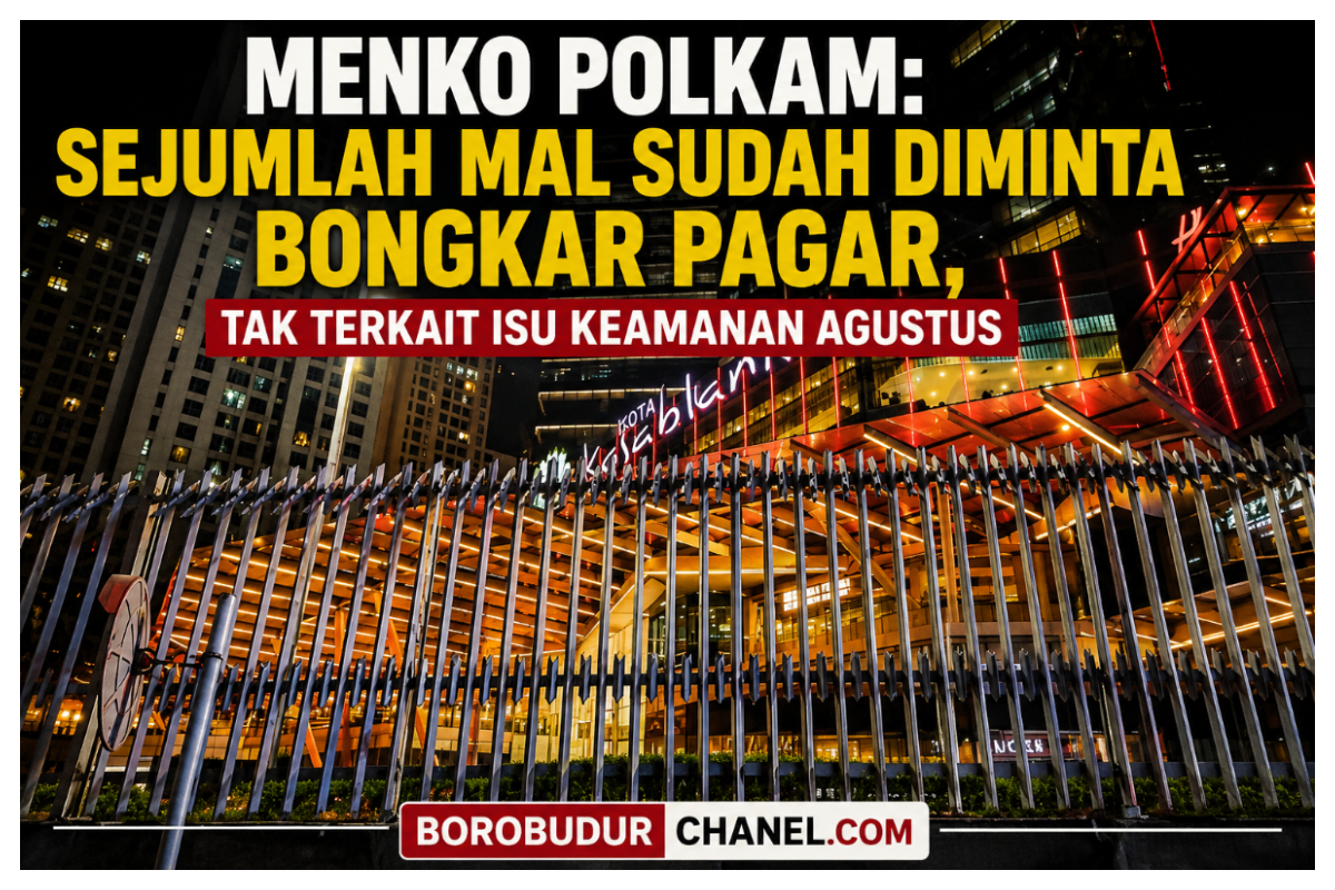 pembongkaran pagar di sejumlah pusat perbelanjaan tidak berkaitan dengan isu keamanan. foto istimewa0
