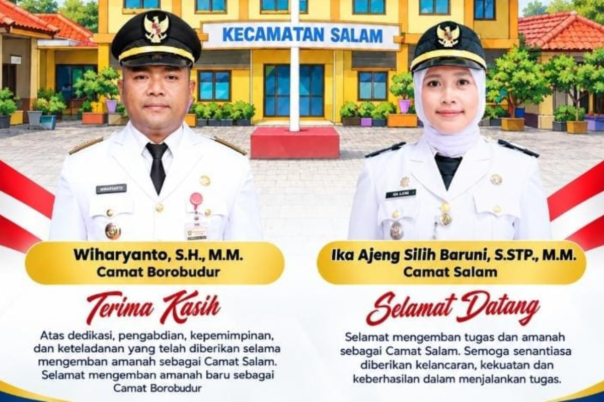 Ika Ajeng Silih Baruni Resmi Jadi Camat Salam Magelang