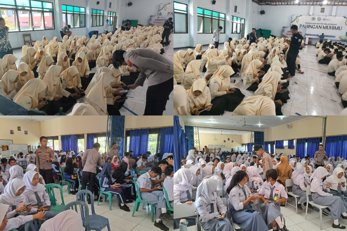 Ratusan pelajar Kabupaten Magelang mengikuti pelatihan Program Paham AI Polresta Magelang di dua sekolah